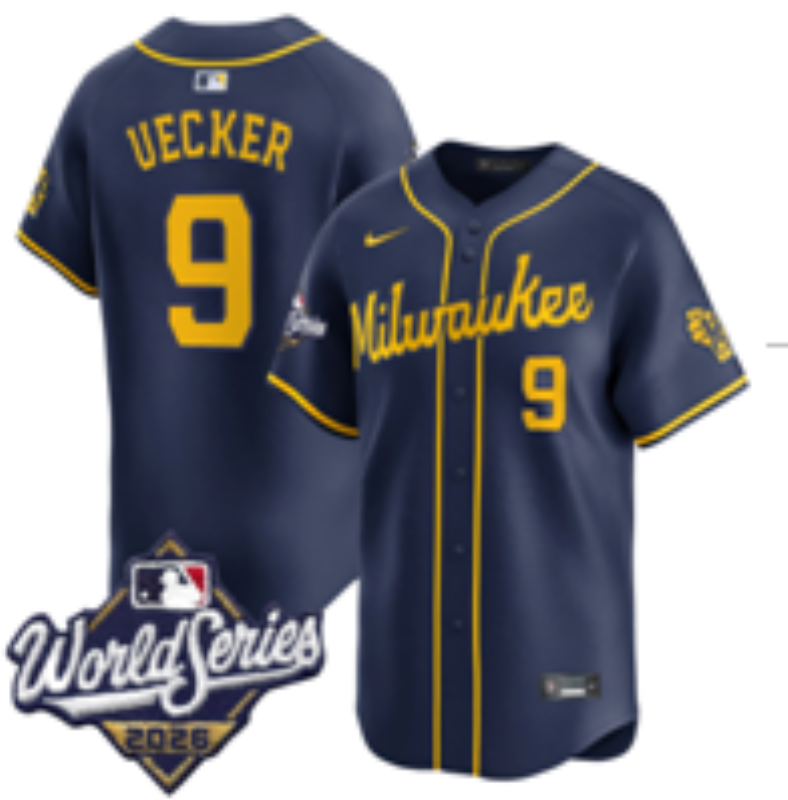 Women Milwaukee Brewers #9 Bauers Blue Nike 2026 World Series jersey 1021062